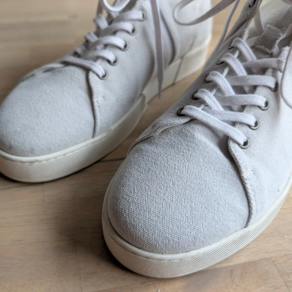 Von-Routte Lyon Mid Top Canvas Sneakers Off White‎ Mens Shoes Size 41 (US 8)